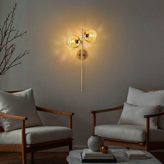 Opviq Lámpara de Pared Benek Amarillo y Dorado Opviq Lámpara de Pared Benek Amarillo y Dorado